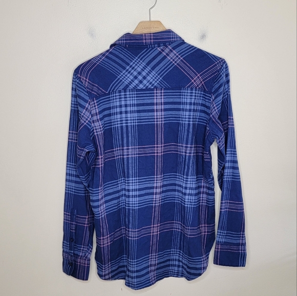 NWT Orvis | Blue Pink Plaid Stretch Flannel Button Front Shirt Size Small - Picture 7 of 7